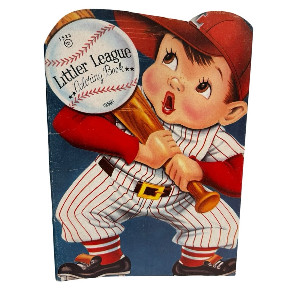 Vintage Littler League Coloring Book – Samuel Lowe Co. – 1950s Baseball